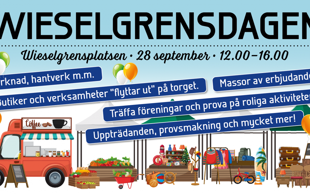 Varmt välkomna till Wieselgrensdagen den 28 september – kom till torget och träffas och umgås med oss.